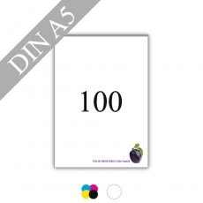 Leimblock | 80g Naturpapier weiss | DIN A5 | 4/0-farbig | 100 Blatt